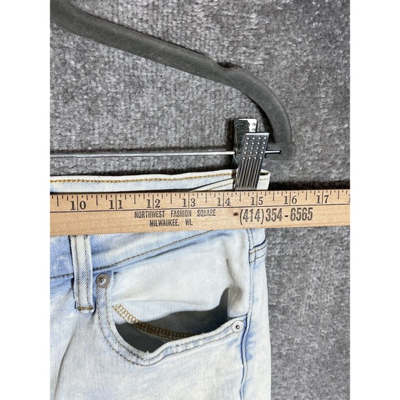 Aeropostale High Rise Flare Jeans Womens Size‎ 8 Acid Wash Distressed Denim - Picture 12 of 15